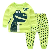jumping meters kids cotton pajamas sets toddler babys home clothes dinosaur wave point pattern long sleeve casual sleepwear