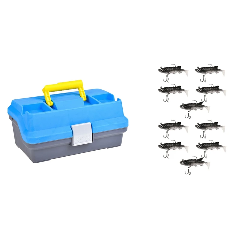 

Рыболовные приманки, рыболовное снаряжение, чемодан, коробка для приманки с 10 шт., Мягкая приманка, 8 см, 14 г, воблеры, искусственная приманка, ...