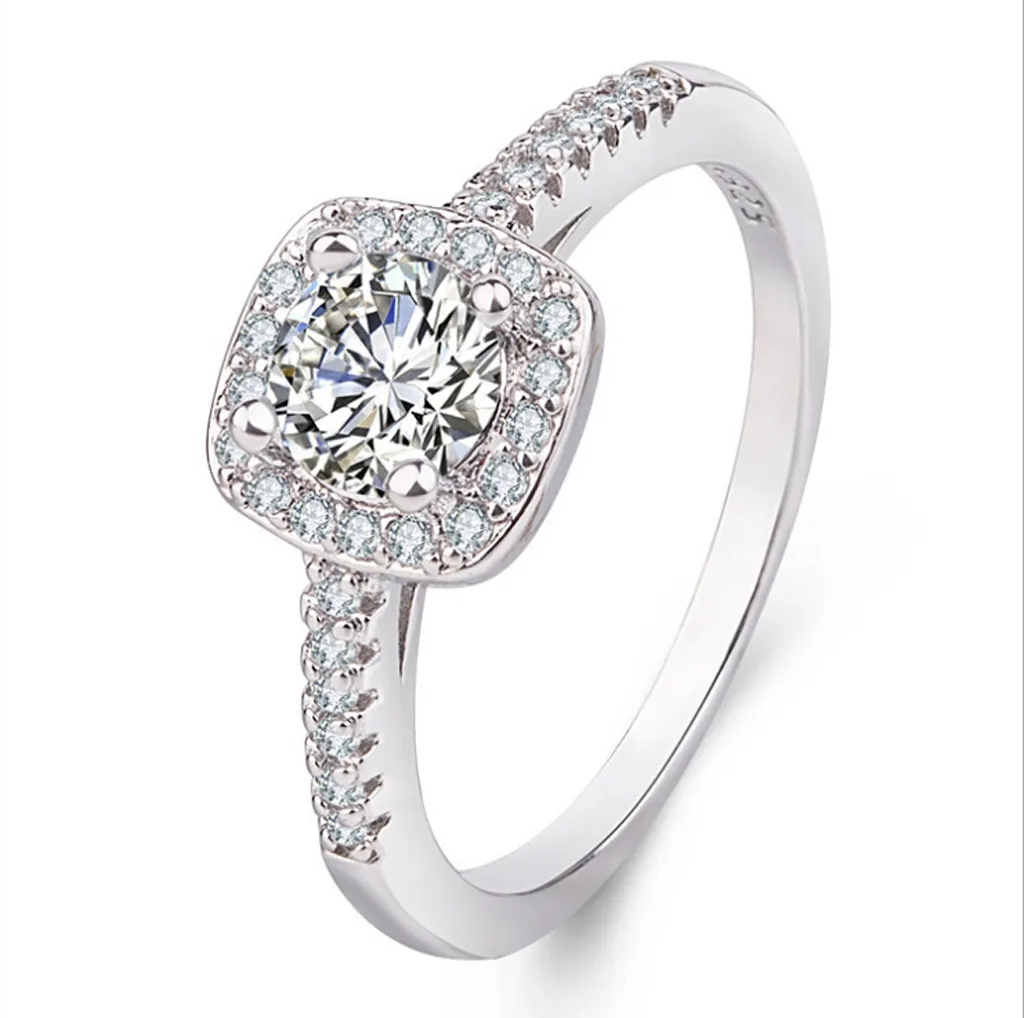 Bridal Sets Rings for women Silver Gold Wedding Engagement Eternity Girls Ring Set With Gift box | Украшения и аксессуары