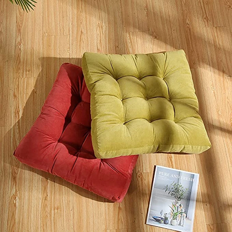 

Inyahome Floor Thick Tufted Seat Cushion Soft Thicken Yoga Meditation Cushion Pouf Tufted Corduroy Tatami Floor Pillow Coussin