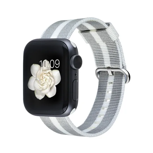 Тканый нейлоновый сменный ремешок для Apple Watch series 4/5 40 мм 44 мм тканевый браслет для Iwatch series 3 2 1 38 мм 42 мм - Цвет ремешка: Color 26