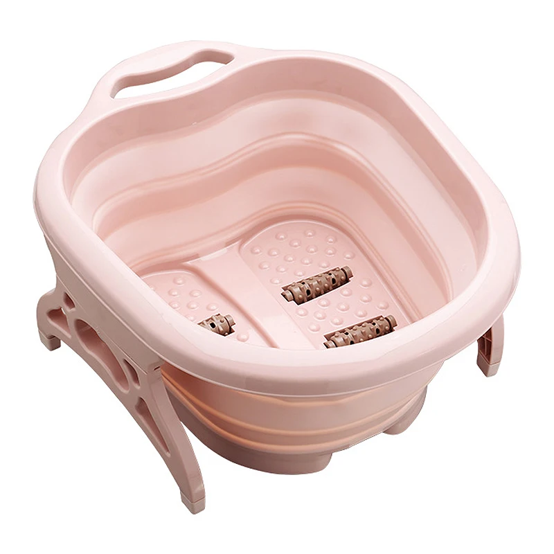 

New Foot SPA Bath Tub Foot Soak Bath Tub (with Massage Rollers) Spa Basin Portable Collapsible Foot Massage Bucket