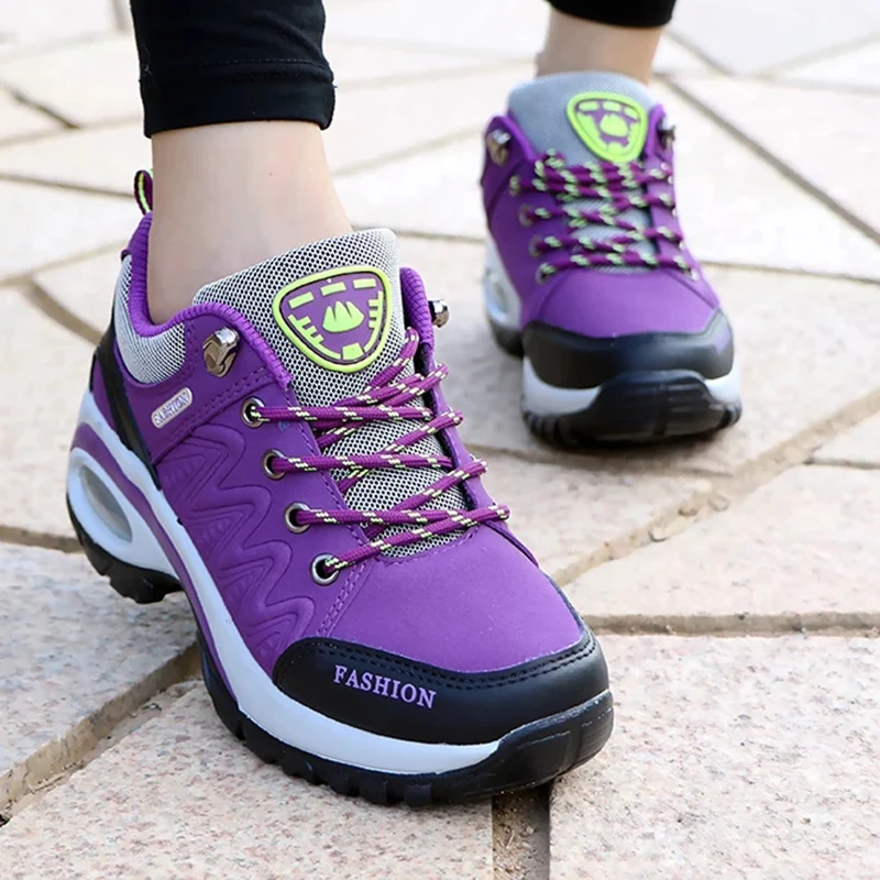 

Women air cushion sneakers Outdoor comfortable casual shoes Lightweight breathable hiking shoes Shock absorption running shoes
