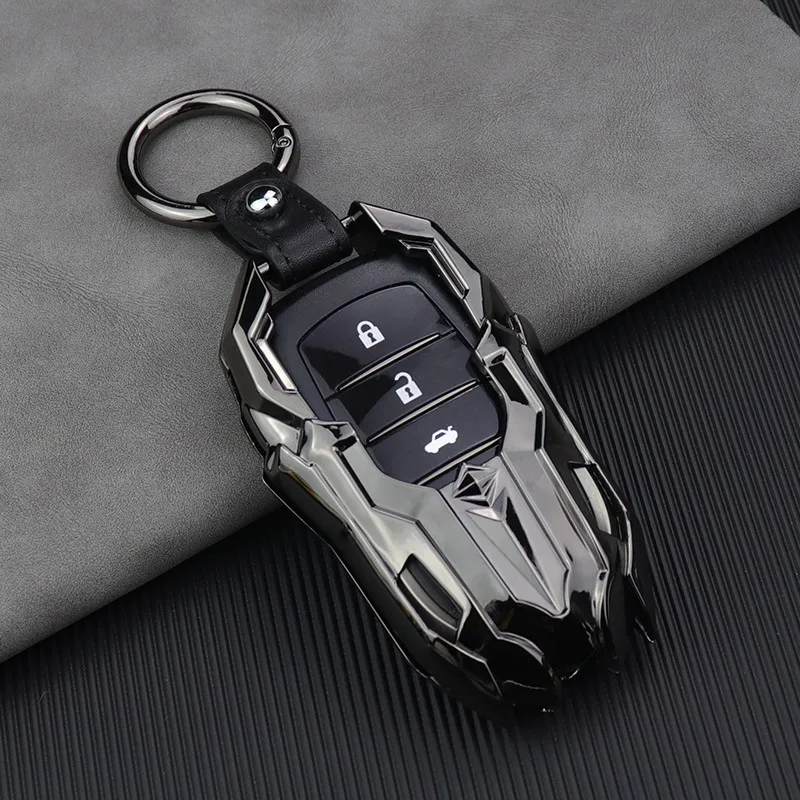 

Alloy Remote Car Key Cover key case For Toyota Camry Highlander Prado Crown Land Cruiser Prius Vitz Reiz Fortuner Prius