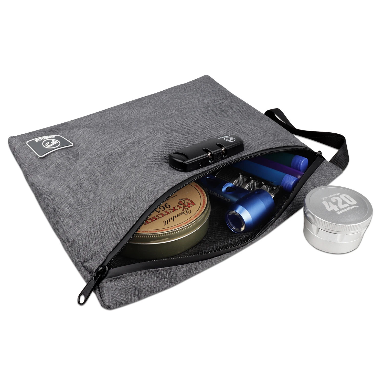 Сумка FIREDOG с защитой от запаха и комбинированным замком большой контейнер