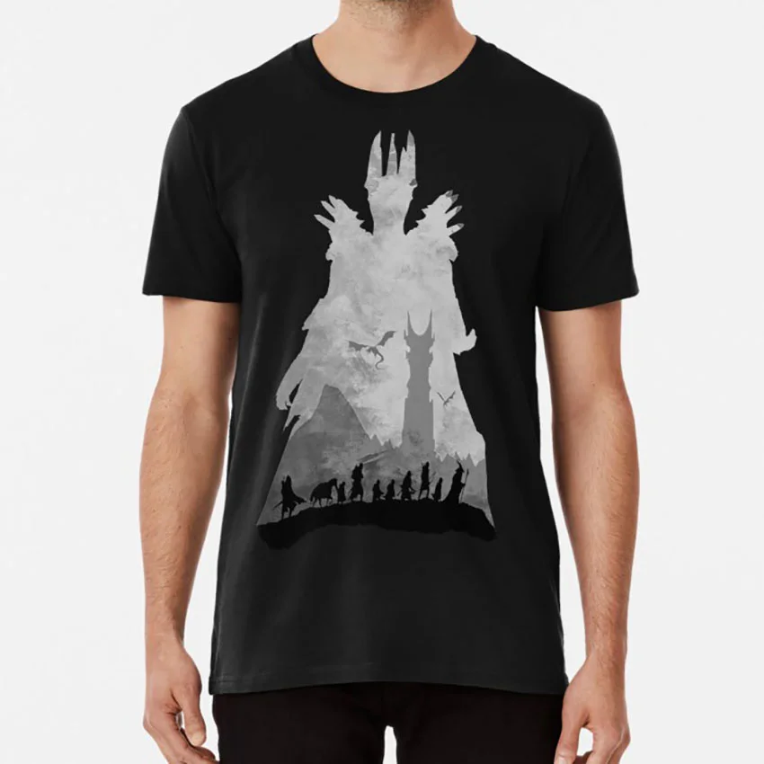 Следуйте за Белым Кроликом футболка Властелин колец sauron lotr одно кольцо больше