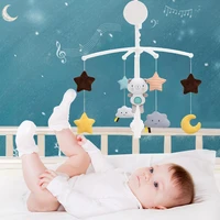 musical baby crib mobile toy infant bedbell rattle toy rotating bedside bell baby comfort cloth toy musical baby crib mobile toy
