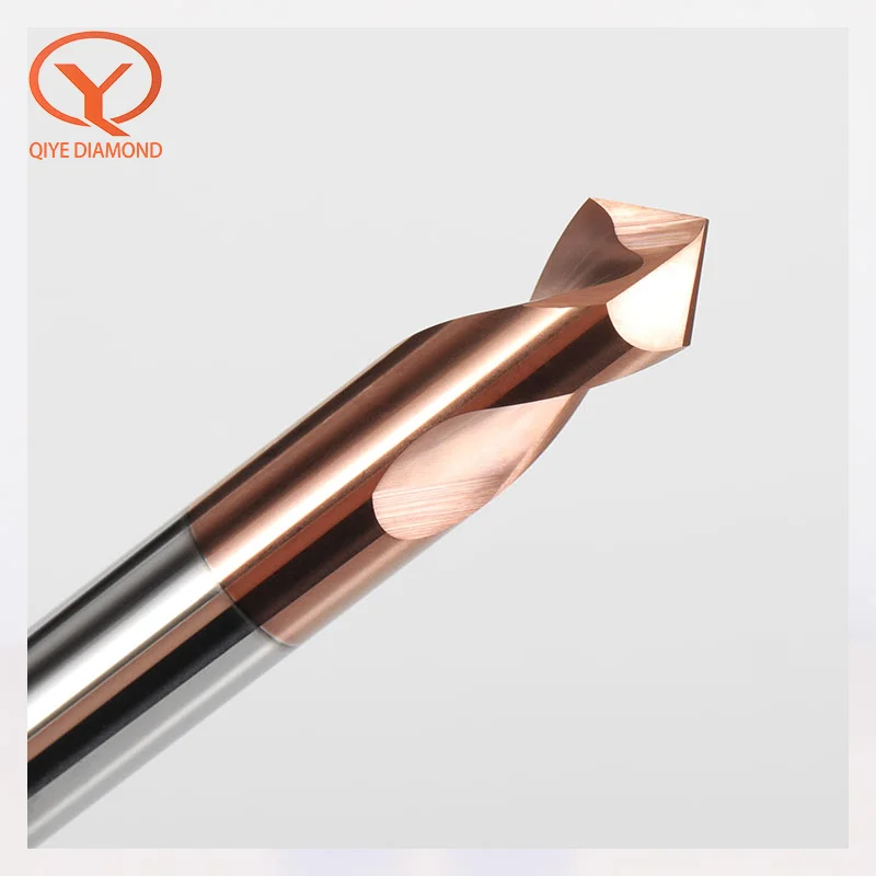 

QIYE HRC55 Point Angle 90 Degree Spot Drill Bit Coated Tungsten Carbide Steel For Aluminium Machining Hole Drill Chamfering Tool