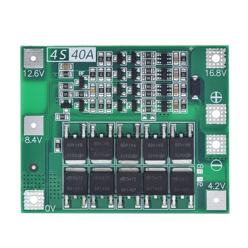 4S 40A литий ионный аккумулятор 18650 зарядное устройство для печатной платы с
