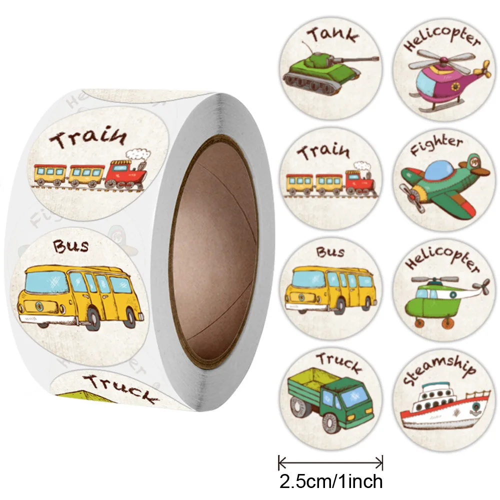 500 Этикетки инженерный транспорт милые стикеры на автомобиль тягач бульдозер