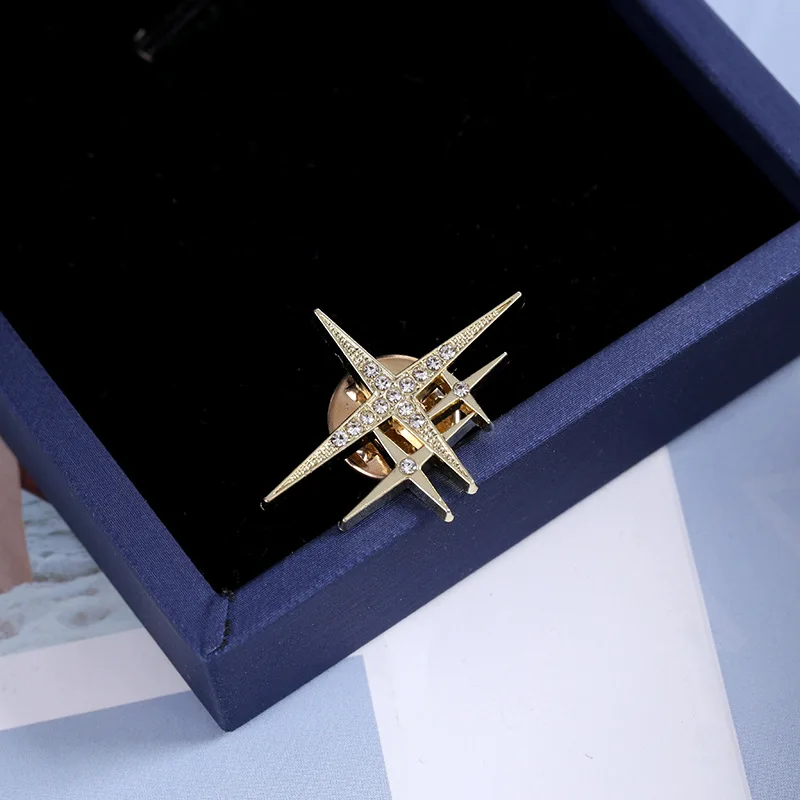 

ENRMIIV New Diamond-encrusted Star Brooch Enamel Pin Customization Clothing Buckle Pin Cute Small Pin Badge Jewelry Gift