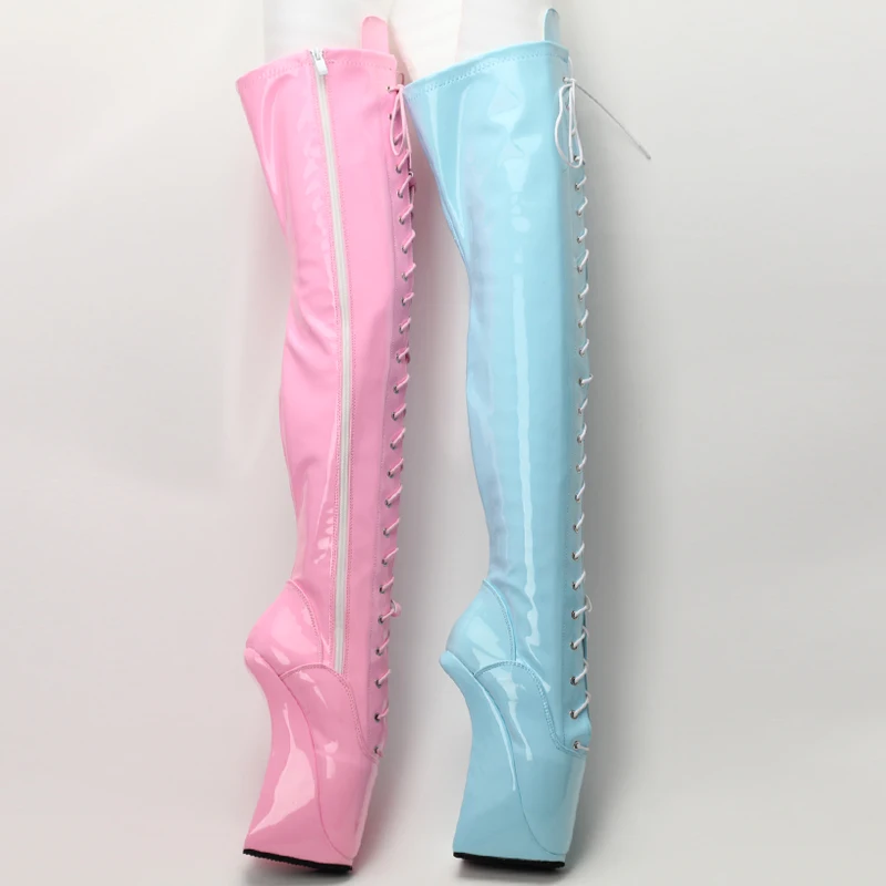 Сапоги-чулки женские на очень высоком каблуке 18 см/7 дюймов | Обувь