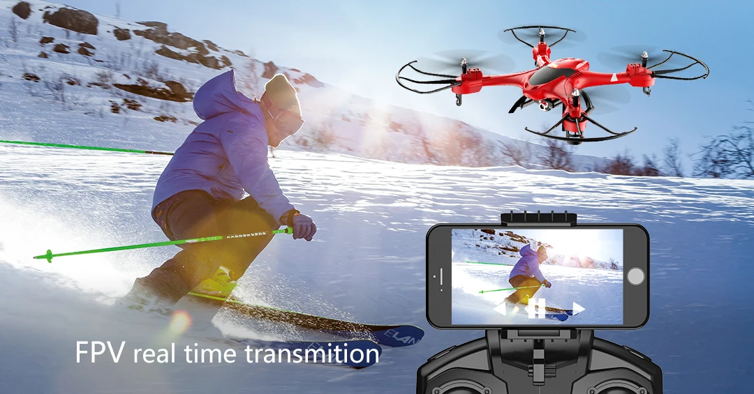 Святой камень HS200 дрона с дистанционным управлением с Камера 720 P, HD, Wi-Fi, Дроны с видом от первого лица с пятью Скорость режима 4 Каналы RC вертолет 6-осевой гироскоп