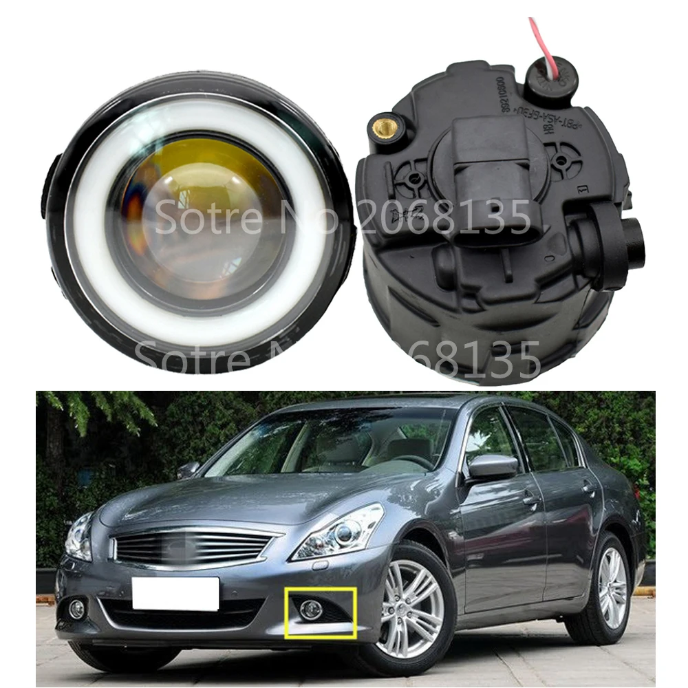 2x Автомобильный светодиодный противотуманный фонарь 90 мм круглый с ангельским