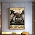 В небо Я ухожу, теряют свой ум, мы поможем вам найти душой, собаки, плаката, настенная живопись, холст, домашний декор, с принтом 