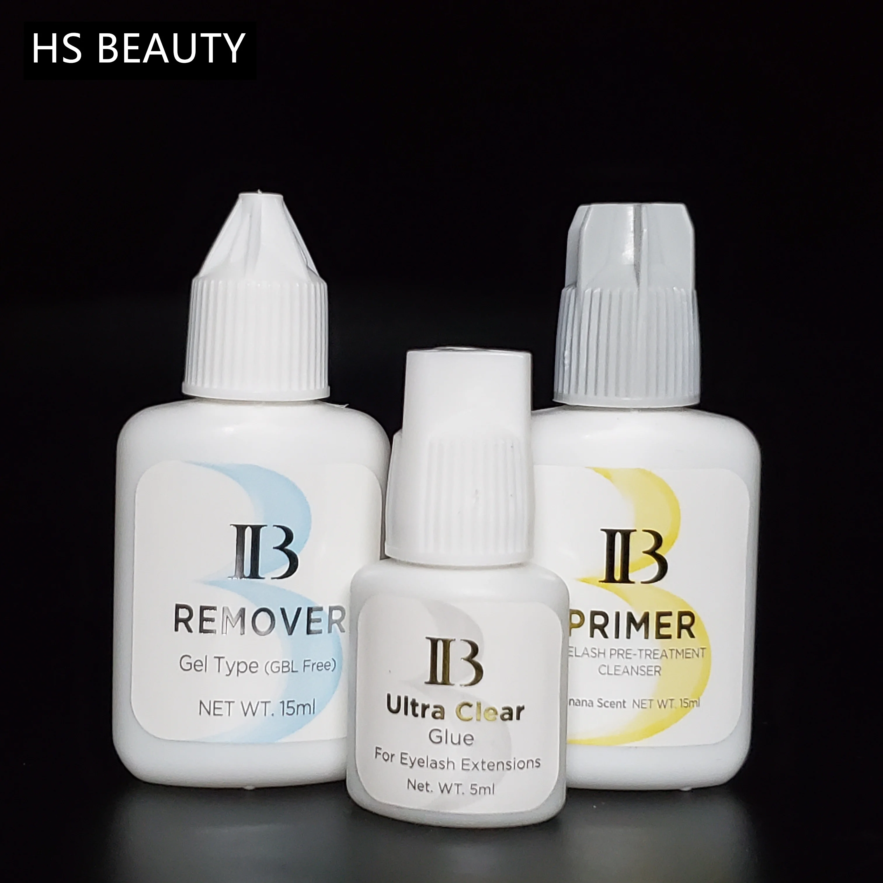 

New Arraval Ibeauty IB Eyelash Extension Set Ultra Clear Glue Primer and GEL Remover Fast Dry Long Holding Time Korea Glue