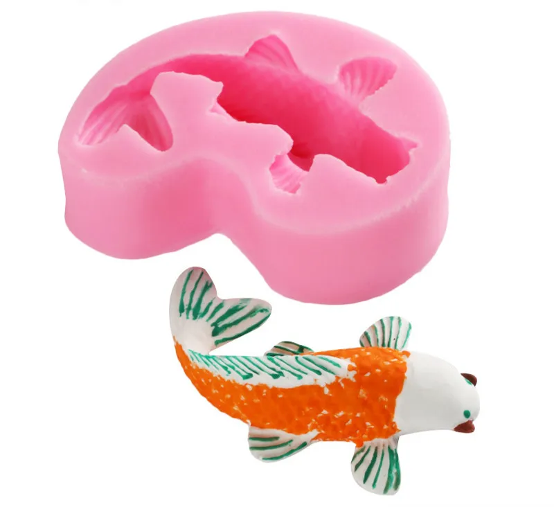 

DIY 3D Koi Fish Carp Mold Plastic Jelly Handmade Sugarcraft Mold Cake Pudding Chocolate Mould Baking Tool Tableware