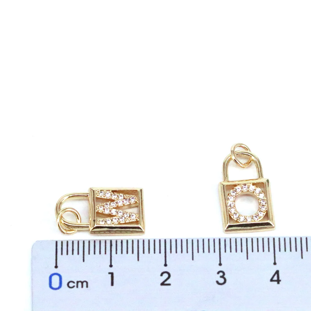 

26PCS, Trendy Crystal Padlock Charms Pendants For Jewelry Making Bijoux Femme Zirconia Diy Earring Necklace Bracelet Findings