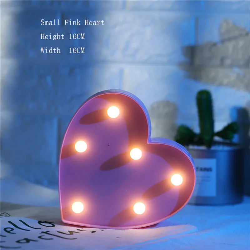 Светодиодный знак загорания света Love Heart для ночного освещения свадьбы дня
