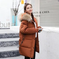 winter jacket women coats 2019 fur collar hooded zippers parkas women down jackets coats long warm casual tops female coats