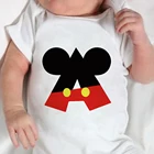 Комбинированный Детский комбинезон с короткими рукавами, с принтом Микки Мауса, для девочек и мальчиков 0-24 месяцев