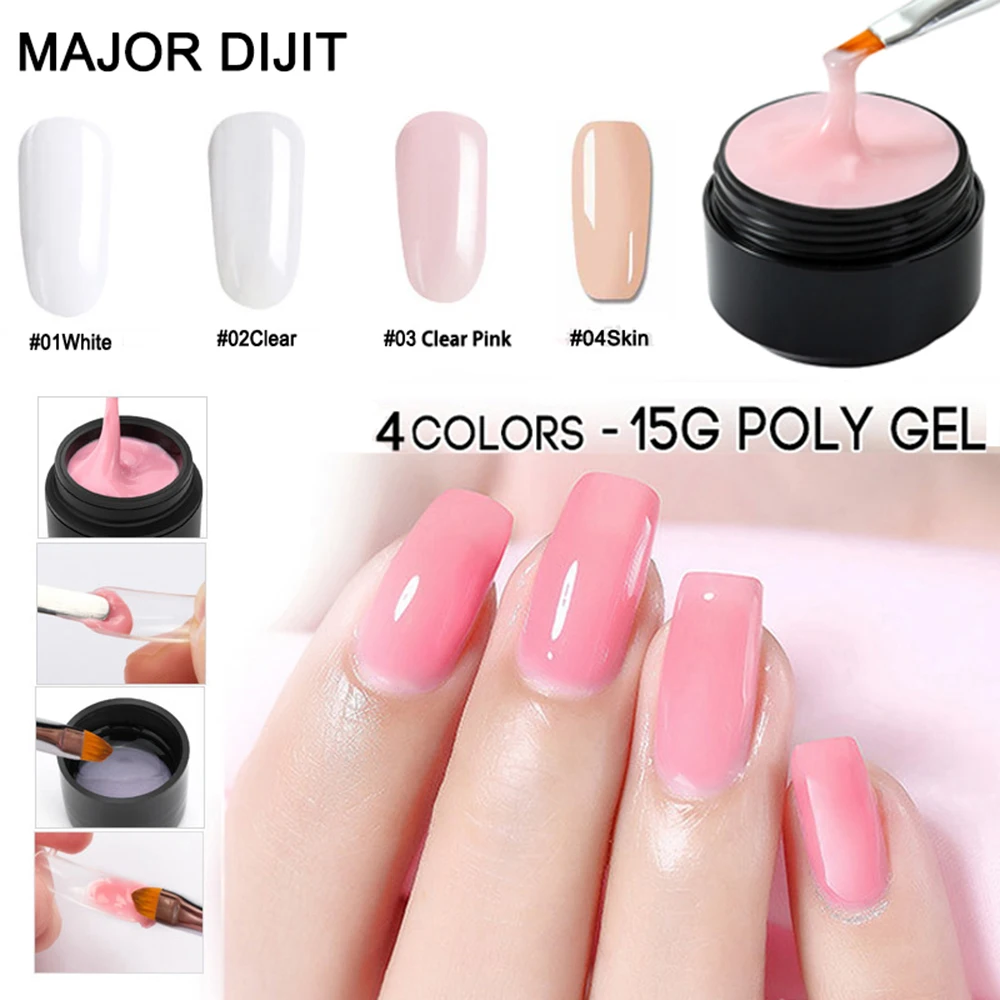 Крупный Dijit 15 мл Прозрачный полигель камуфляжные цвета стекловолокно твердое