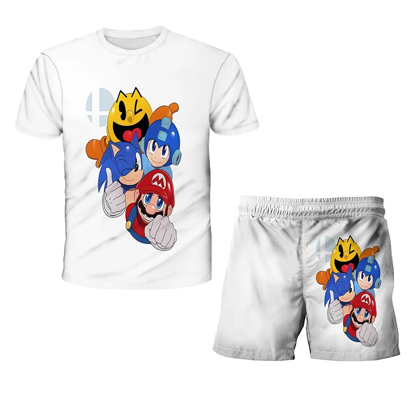 

Kids Clothes Sonic 3D Print Suits Toddler Girls And Boys T-Shirt 2pcs Sets Sports Suit Casual Baby Sets Summer T ShirtsAnd Short