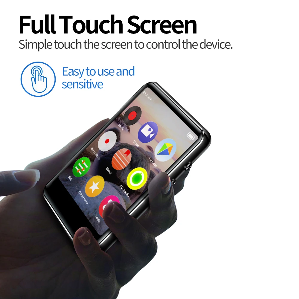 Mp3 плеер BTSMONE X62 Bluetooth экран 2 4 дюйма встроенный динамик с поддержкой электронной