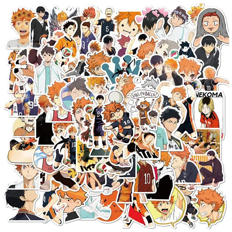 102 шт./компл. Haikyuu! Наклейки с граффити для волейбола японского аниме чемоданов