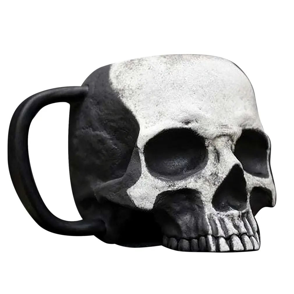 Halloween Skeleton Mug Bone China Realistic Handmade Water Cup Gift Gothic Home Decoration Collection | Дом и сад