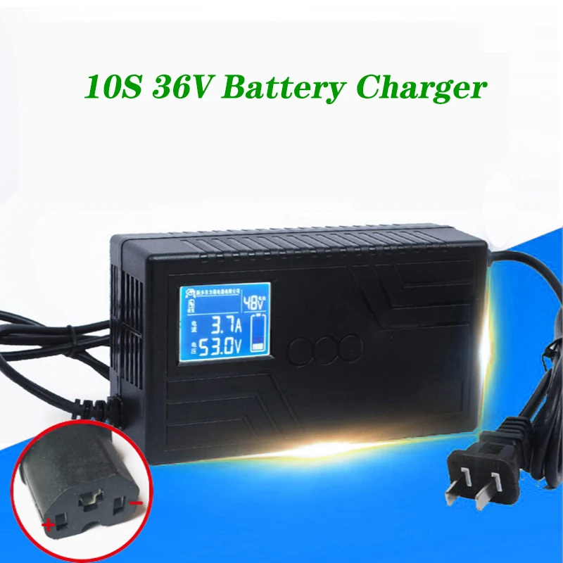 

10S 36V Lithium Batteri Charger Electric Bicycle Scooter Balance Car e-bike 36V Lithium Batteri Charger With LCD Screen Display