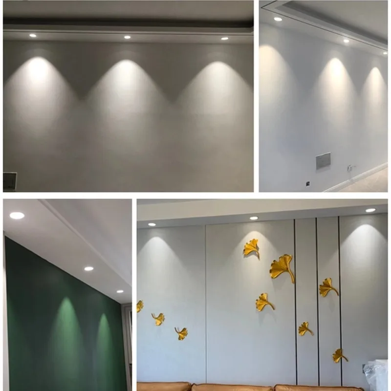 

Round LED Recessed Downlight Highlight CREE COB Chip 7W 12W 20W 25W Lamp Dimmable 110V 220V For Indoor Wall Washing Lighting