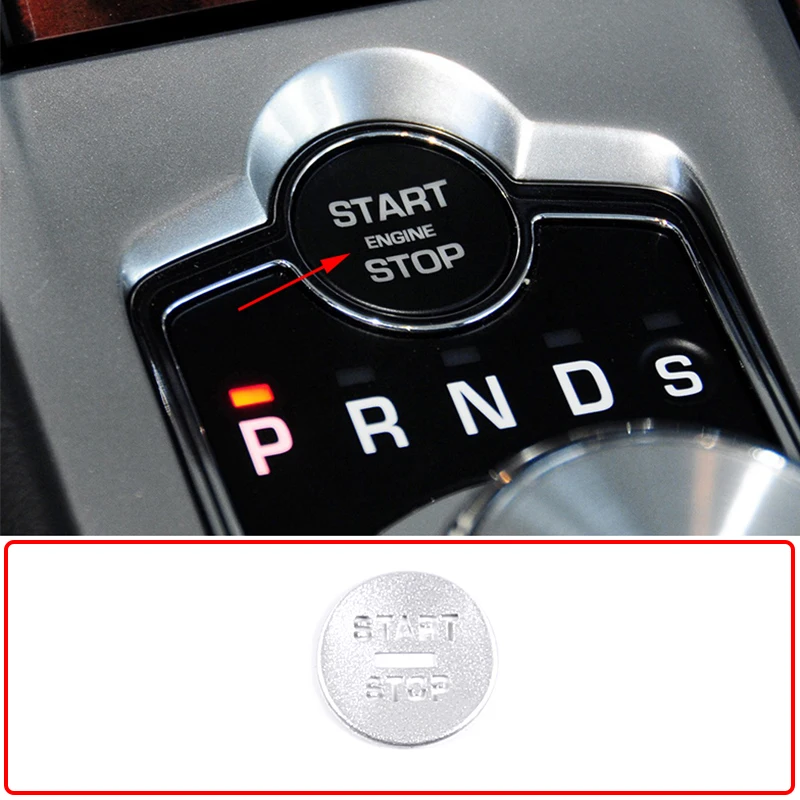 

For Jaguar XF 2008-2015 Car styling Stainless Steel Silver One-key Start Sticker Car Engine Start Button Sticker Car Accessories