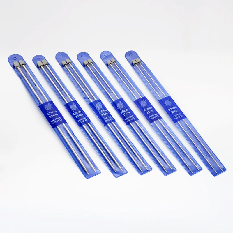 

Stainless Steel Sweater Needles Straight Knitting Needles Crochet Hook DIY Knitting Scarf Sweater Needles Weaving Tool