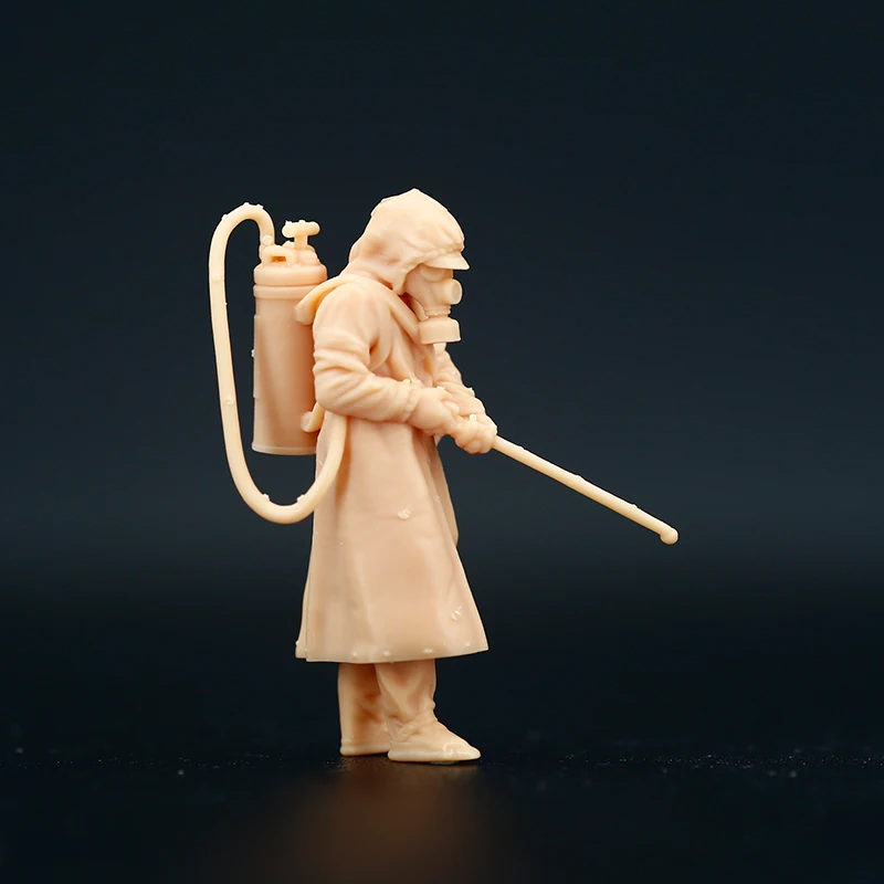 

1:64 COVID-19 Disinfection New Crown Miniature Figure White Model Need To Be Colored By Yourself