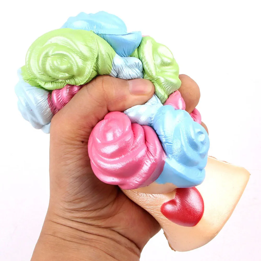 

Colorful Rose Stress Reliever Scented Super Slow Rising Kids Squeeze Toys Squishy Antistress Decompression Toy Top Fidget Toys