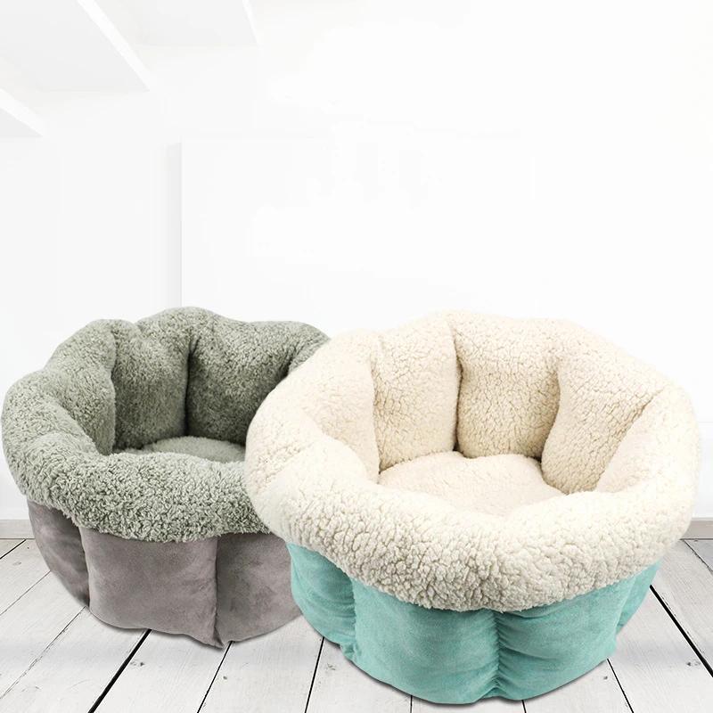 Мягкая хлопковая кровать для домашних животных домик собак и кошек плюшевый
