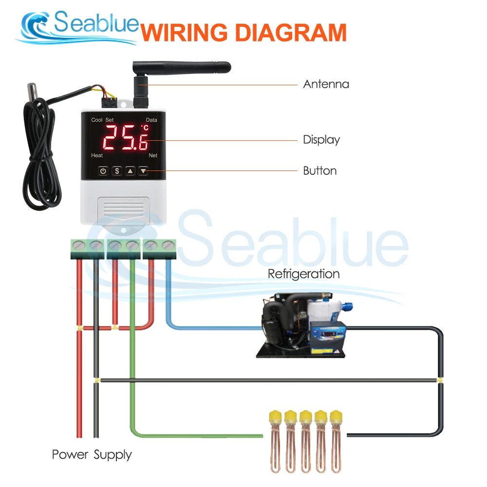 ac 110v 220v dtc2201 dtc1201 wireless wifi temperature controller thermostat ds18b20 ntc sensor app control for smart home free global shipping