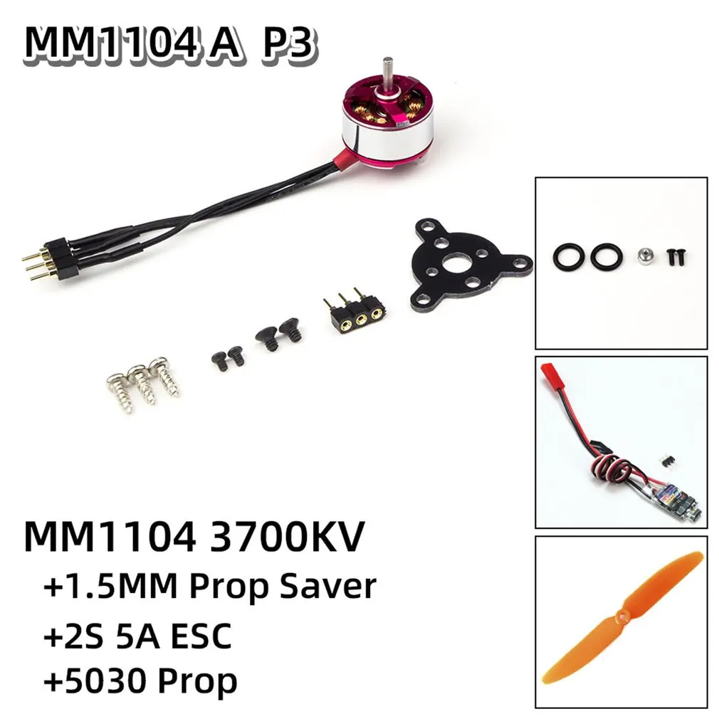 

Brushless Motor 1104 3700KV 1.5mm Shaft Brushless Outrunner Motor for RC Aircraft Plane Airplane Multi-copter