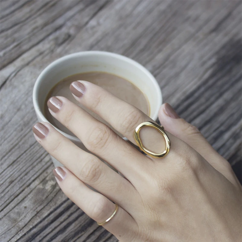 GHIDBK ручная работа полые геометрические регулируемые Открытые Кольца уличный