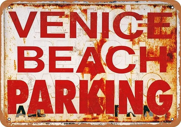 

Venice Beach Parking Retro tin sign nostalgic ornament metal poster garage art deco bar cafe shop