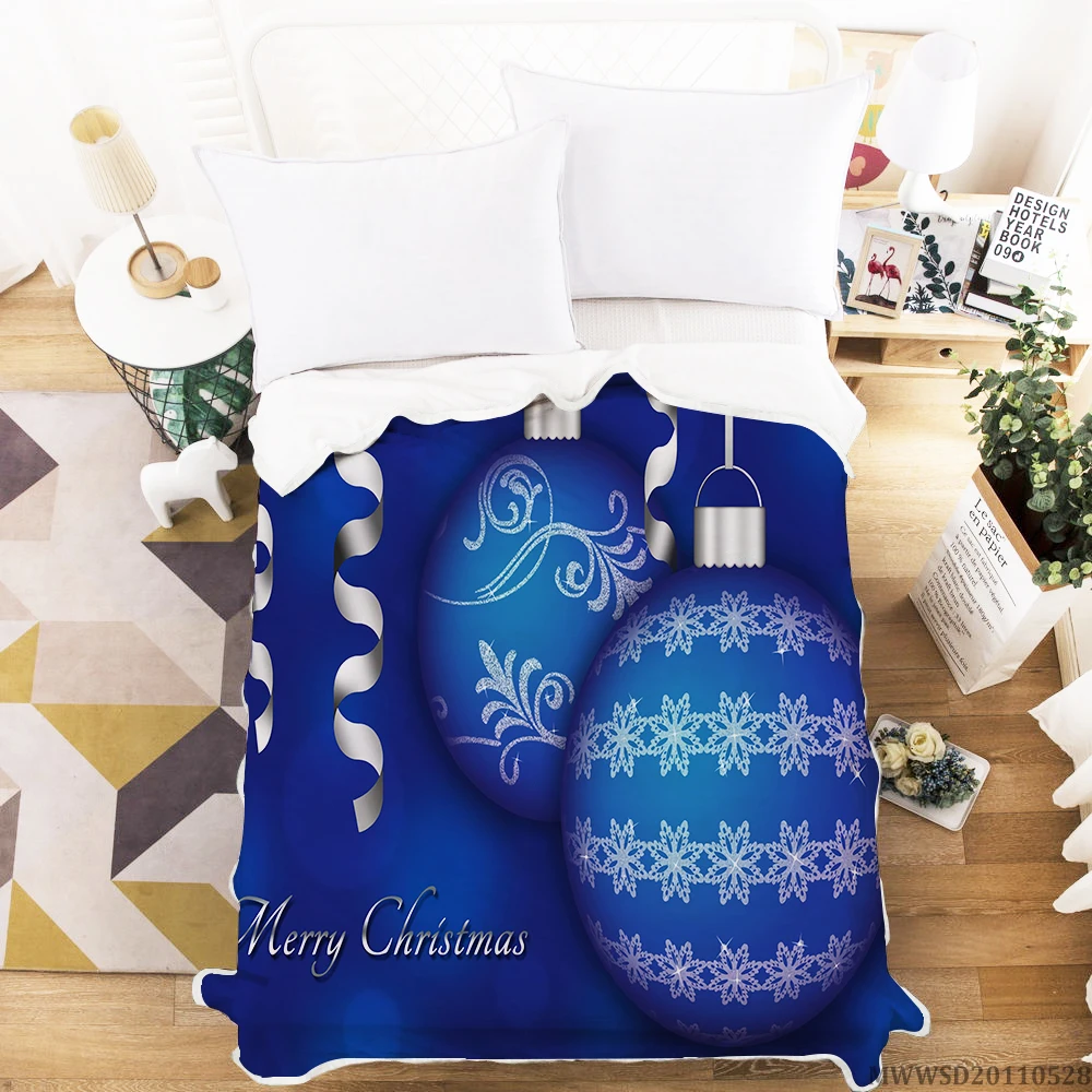 

Christmas Series Blanket 3D Creative Print Design Blanket Super Soft Fashionable Bedroom Decoration For All Seasons