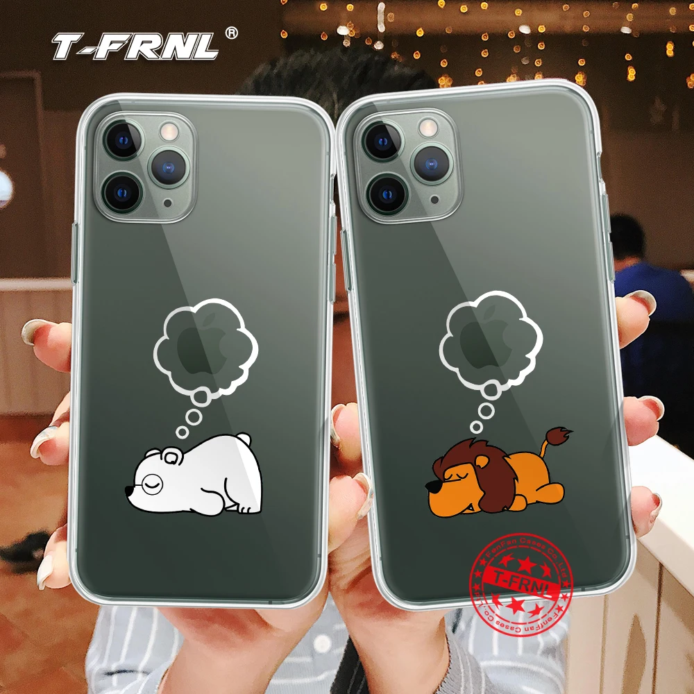 Милая мультяшная поросенка Лев полярный медведь панда для iPhone 11 12 Mini Pro XS Max XR X 7 8