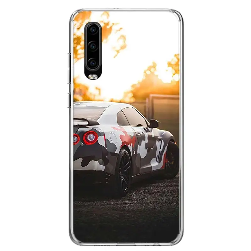 Автомобильный крутой чехол GTR для телефона Huawei P30 Lite P20 P40 P50 Mate 40 30 20 10 Pro Роскошный