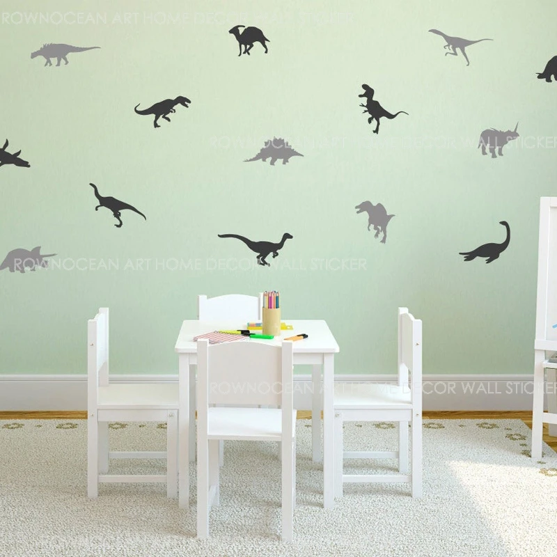 14 видов конструкций динозавр наклейка силуэт Современная виниловая подарки для