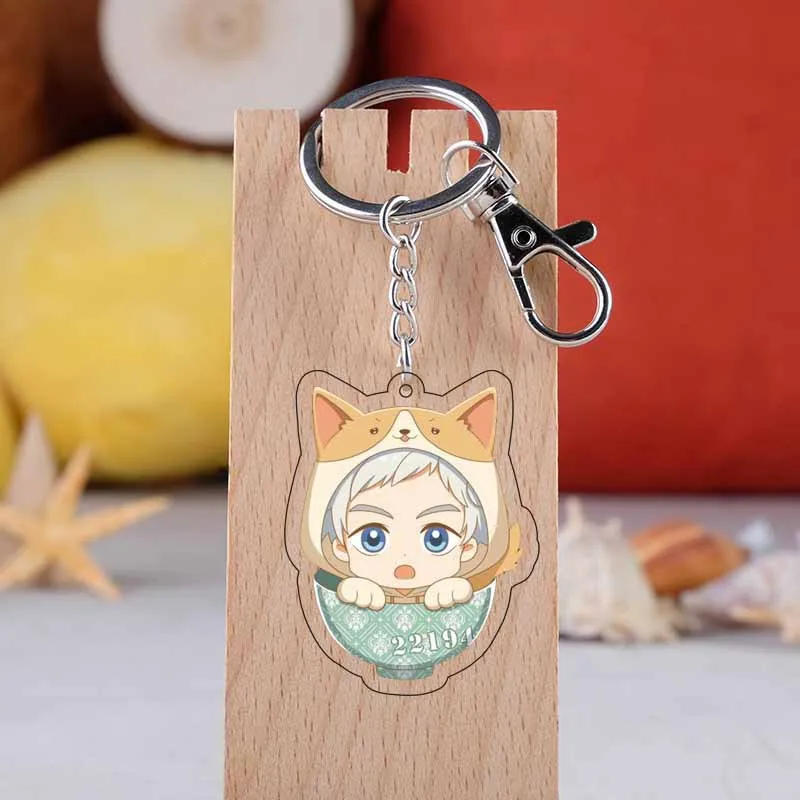 

The Promised Neverland Keychain Cartoon Anime Character Emma Norman Ray Acrylic Transparent Key Ring Kid Fans Gift Charm Jewelry