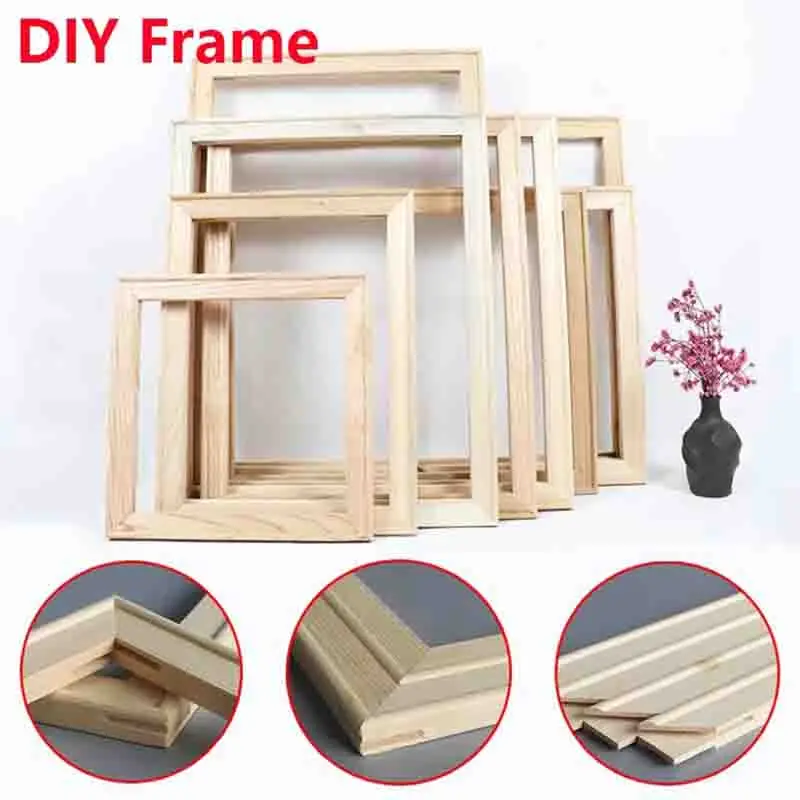 Dropshipping Custom Wood Frame For Canvas Oil Painting Factory Price DIY By Numbers Photo Inner Art |