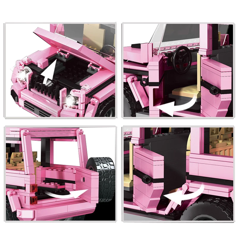 

Mailackers City Car SUV Off-road Vehicle High-tech Super-car Model Building Blocks Bricks Education Toys For Boys Christmas Gift