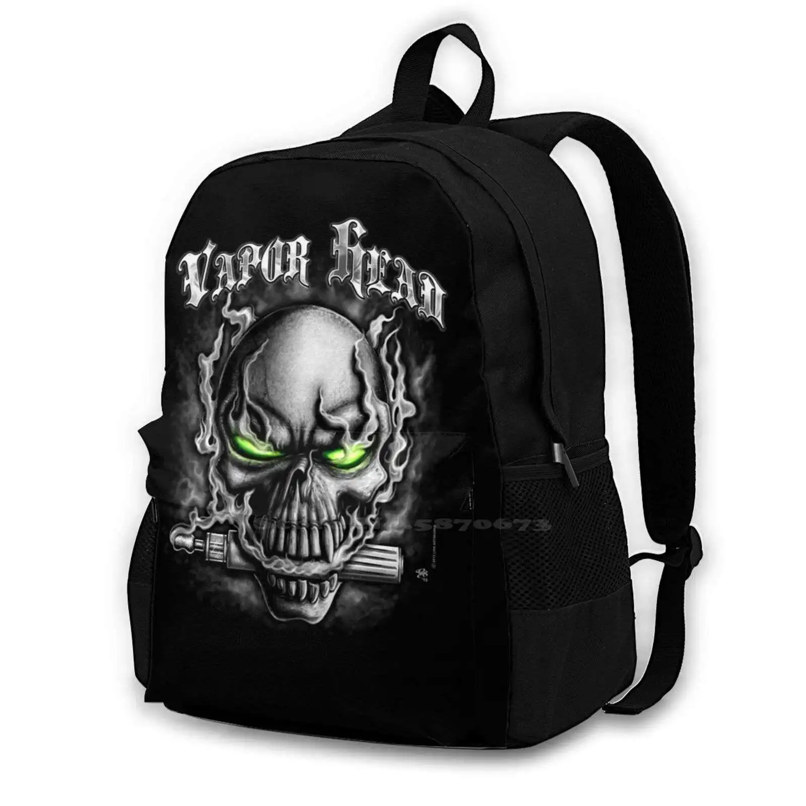 

Vapor Head Women Men Teens Laptop Travel School Bags Vape Vapor Vaping Vaper Vaped E Cig Cigarette Skull Vapes Skeleton Head