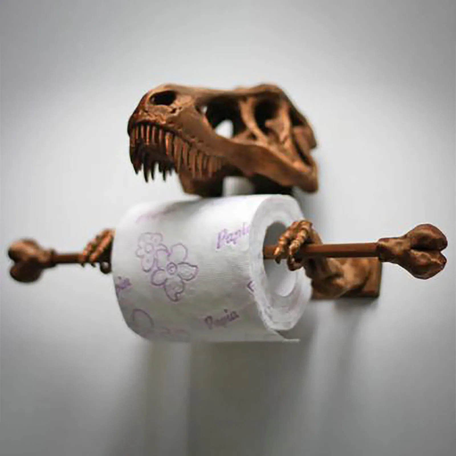 

Dinosaur Toilet Paper Roll Holder Skull Tissue Storage Holders Bathroom Kitchen Accessories Home Decoration